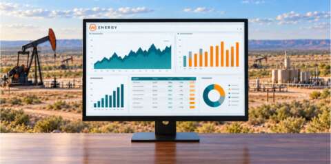 data analytics on a screen